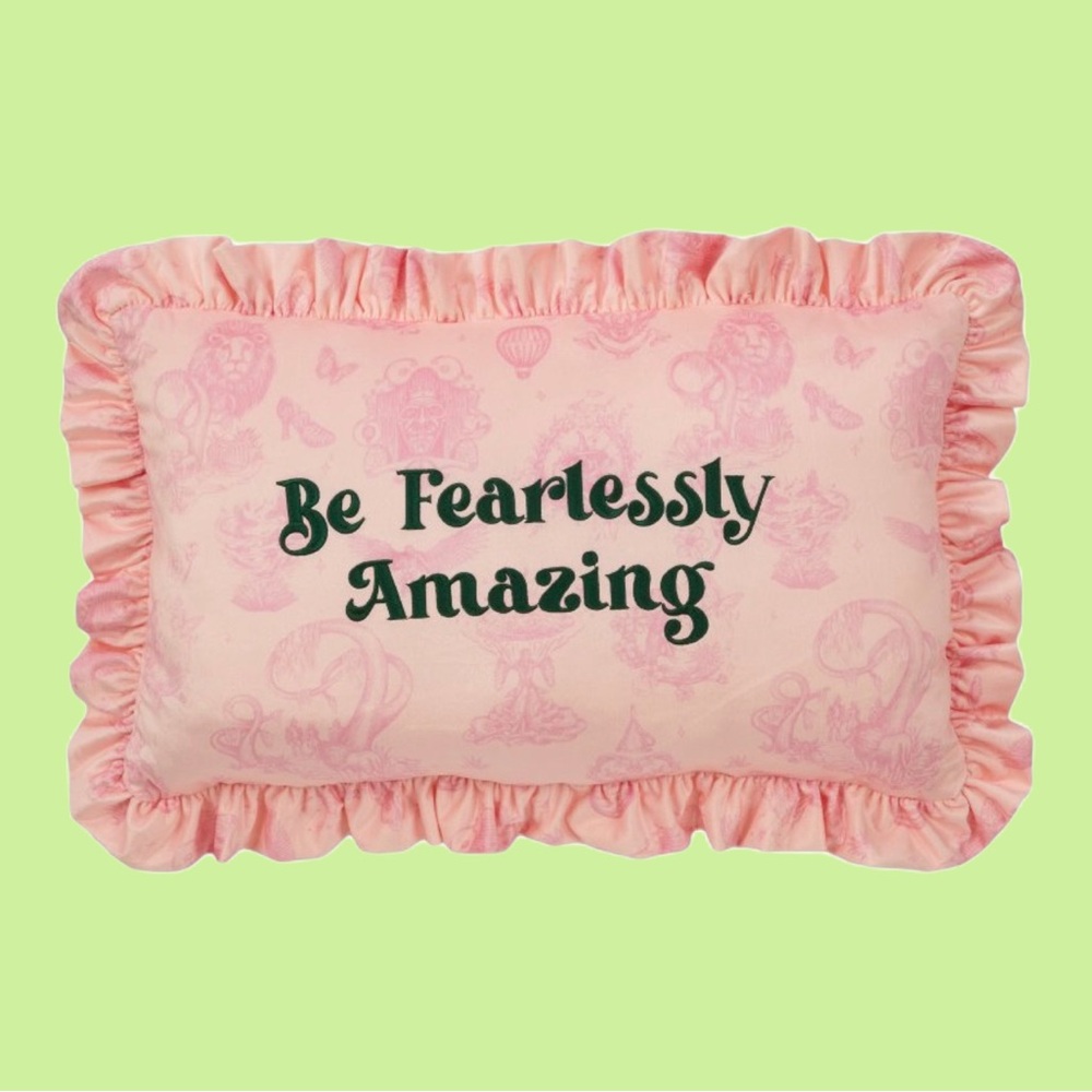 Wicked For Good x Katie Kime 'Be Fearlessly Amazing' Rectangle Throw Pillow Pink